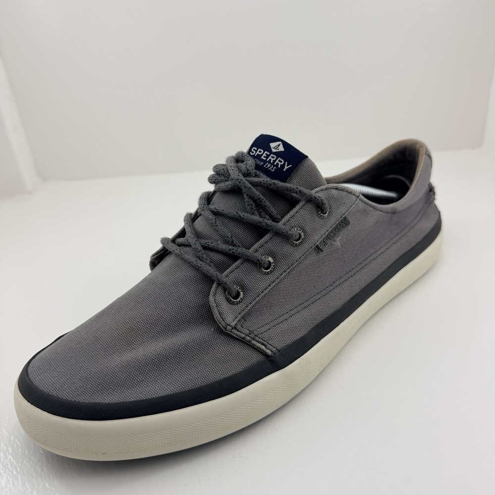Sperry Coast Line Blucher Gray Canvas Sneakers Men's Size 11.5 STS17885 Casual